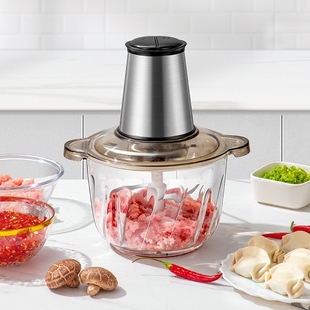 2025新款绞肉机家用全自动多功能型饺陷料理搅拌和面辅食机电动小