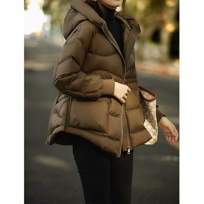 高端美拉德95白鹅绒面包服 鹅绒服平湖羽绒服女装 短款小众女款冬