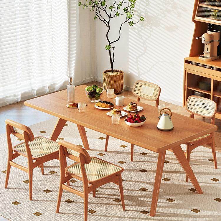 北欧985简约形实法书桌家用长方简约饭桌书桌樱桃木木原木餐桌椅,商业/办公家具,餐桌椅系列,淘宝优惠券,粉丝福利购,淘宝优惠卷