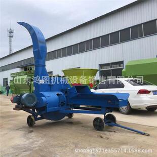 ABM农作物秆铡切揉丝机秸养殖青储铡揉一自动进料高喷切草体机机