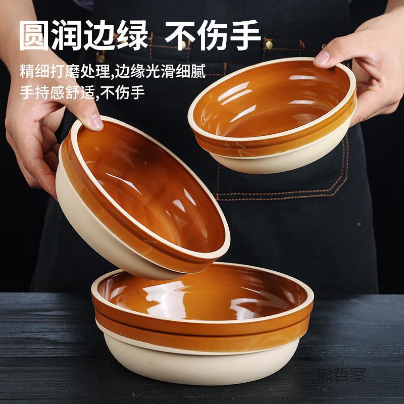 蒸饭碗农陶瓷饭钵蒸菜Yi3B86mE碗土陶蒸肉饭碗笼钵仔碗饭碗蒸蛋碗