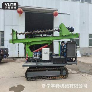 打桩机岩履带光伏板安装 276引孔机 设备山凿地工漠程用履带沙式