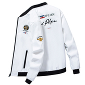 潮流立领棒球服青年夹克衫 刺绣飞行员外套男士 修身 百搭爆款 春秋季