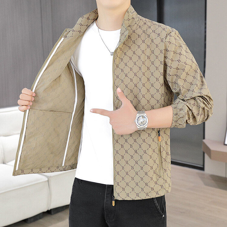 防晒衣男夏季薄款户外速干防晒服男士立领大码宽松皮肤衣潮男外套