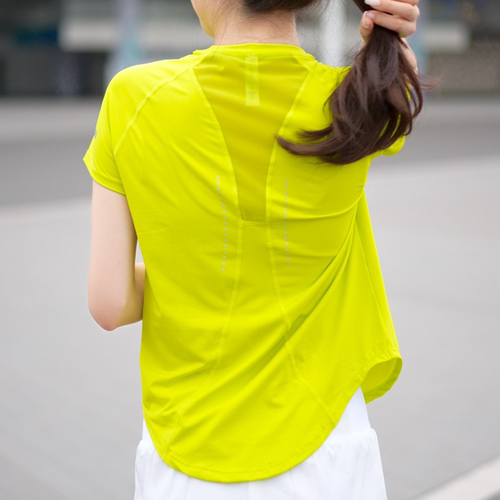 科里芙运动上衣女春夏季运动训练短袖透气t恤透气跑步健身瑜伽服