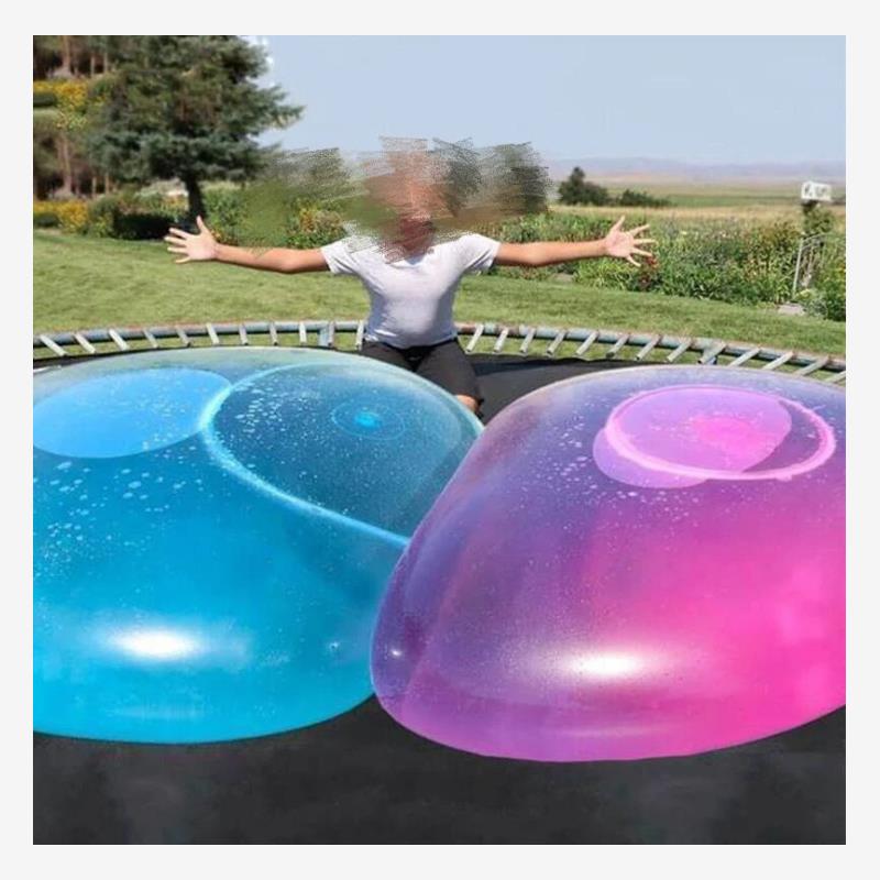 热销吹气圆球bubble ball注水透明泡泡球TPR吹气球 拍拍球大光球