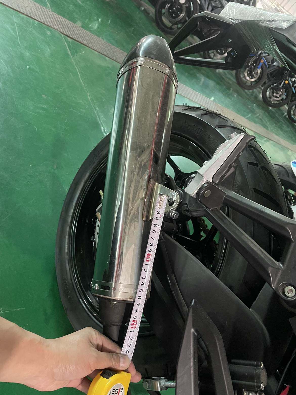 新世纪V6宝雕小忍者地平线摩托车山洋跑车S款三角排气管消音器