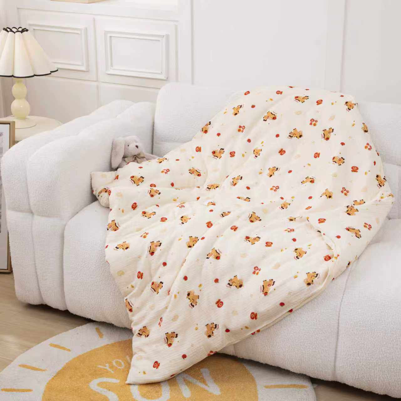 婴儿被子纯棉a类春秋冬季棉花被子幼儿童被子四季通用可拆洗盖被