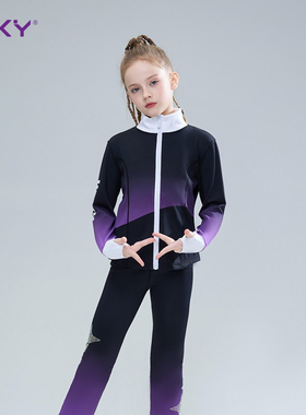 VOKY儿童花样滑冰服女童训练服花滑冰服专业男童训练裤四季运动服