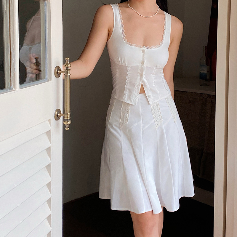 oohitch蕾丝纯欲性感法式背心