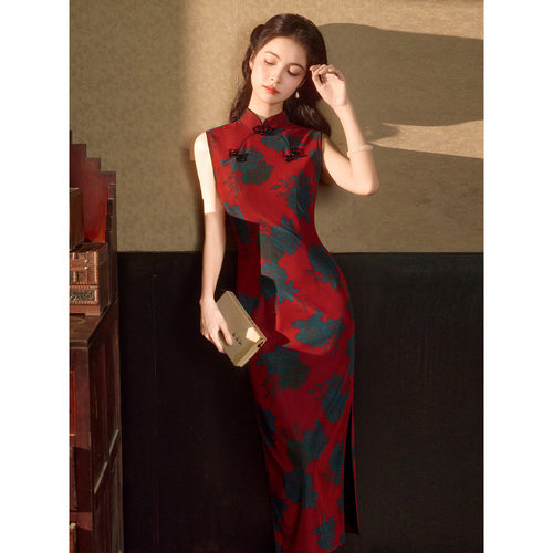红色旗袍女夏修身2026新款敬酒服新娘订婚礼服日常穿新中式连衣裙