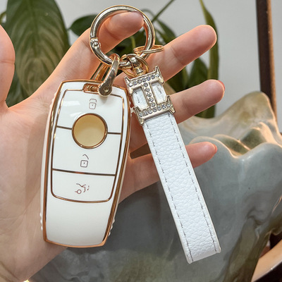 21款奔驰C260钥匙套A180L/S级GLE350/GLB/E300L/GLS/GLC200包扣壳