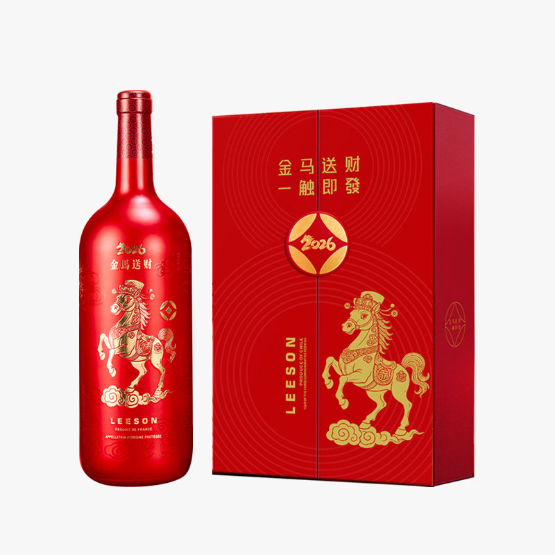 雷盛红酒·金马送财1.5L法国干红14度葡萄酒