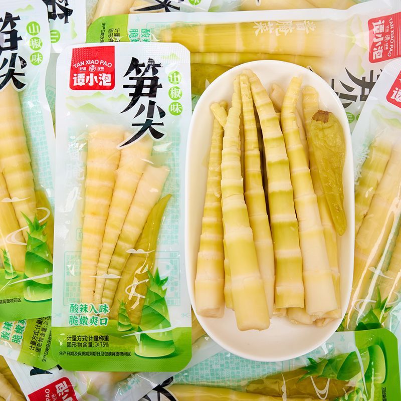 谭小泡山椒脆笋笋尖独立小包酸辣笋子开袋即食夜宵佐餐休闲小吃