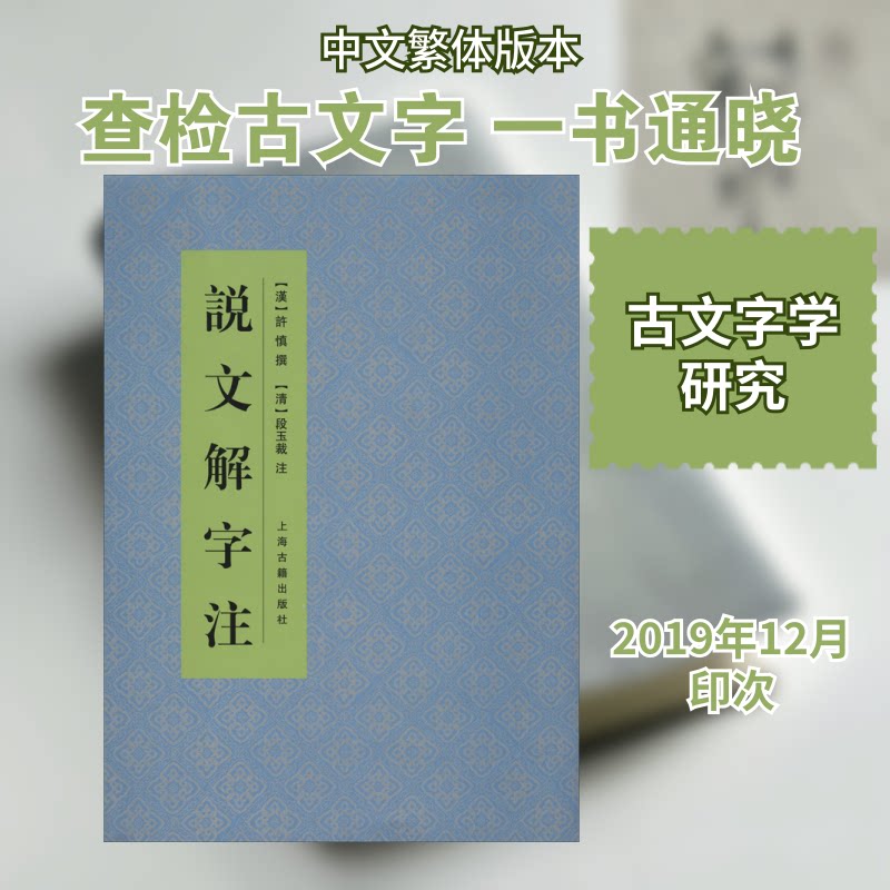 说文解字注 段玉裁注释经典 汉字形音义解析 说文解字全注 文字学著作 古籍整理精品 汉字起源研究 9787532504879