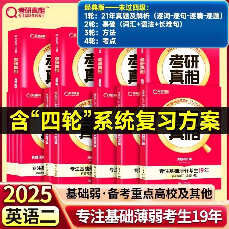 正版包邮 未过四级25英二21年真题解析篇+基础篇+方法篇+考点篇+语篇研读 考研英语命题研究组 9787520726757 东方