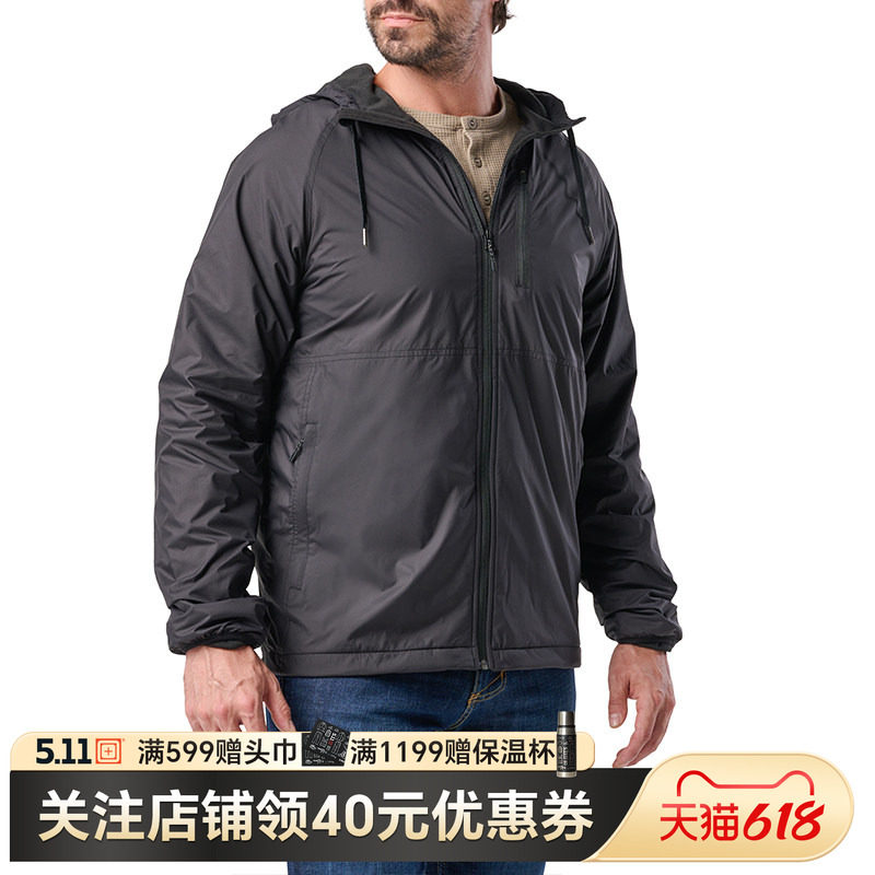 美国5.11春秋保暖外套511全拉链加绒夹克男78046【福利款】