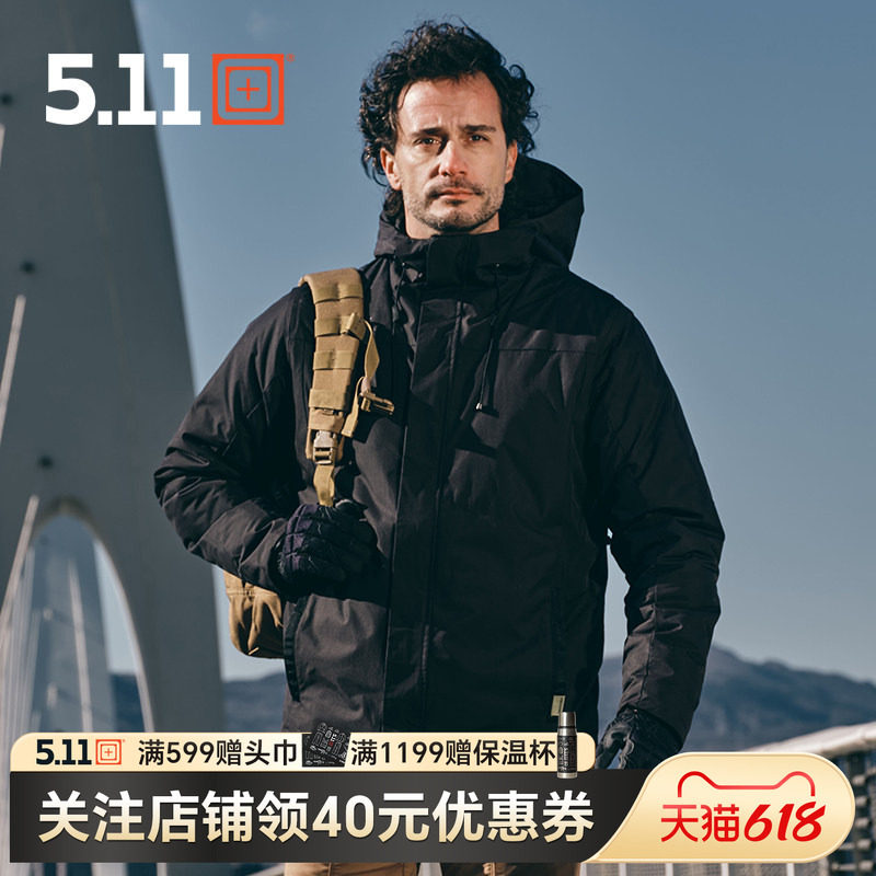 5.11秋冬战术夹克户外阿童木棉服保暖防寒P棉男防泼水外套48369
