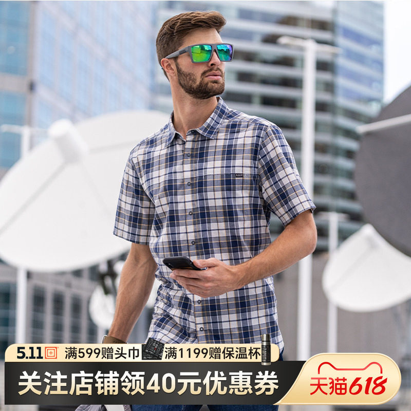 5.11【71204 保卫者】夏季男士短袖衬衫格纹款