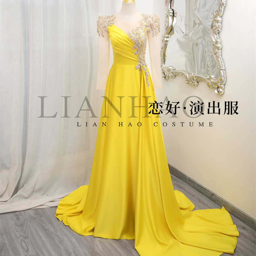 恋好演出服女长裙舞台表演中国风艺考独唱演出服装声乐演出气质