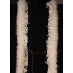 一念青丝汉服披肩配饰古风白色毛绒披帛冬季氛围感百搭战国袍披帛