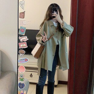 超好看2025小个子韩系风衣春秋季新款外套高级感中长款女装推荐