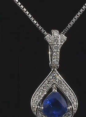 奥因石钻石吊坠菱形新款豪华项坠