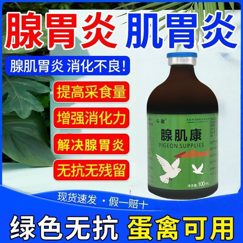四季常备腺肌康鸽腺腺病毒鸽用腺胃康腺疫康肌腺胃素