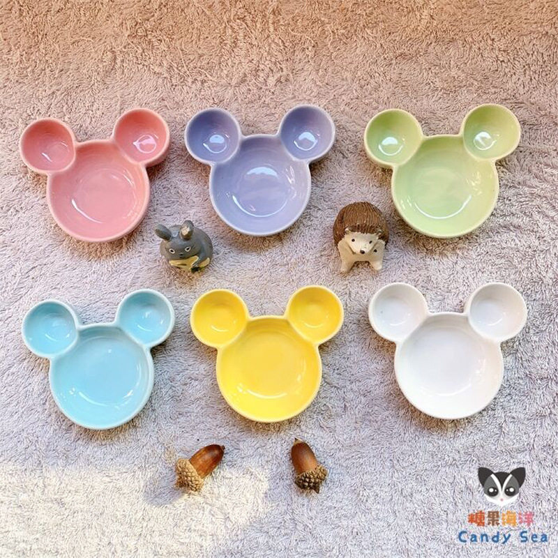 仓鼠食盆陶瓷用品仓鼠碗吃饭盆防翻食物食盘金丝熊 刺猬食盒