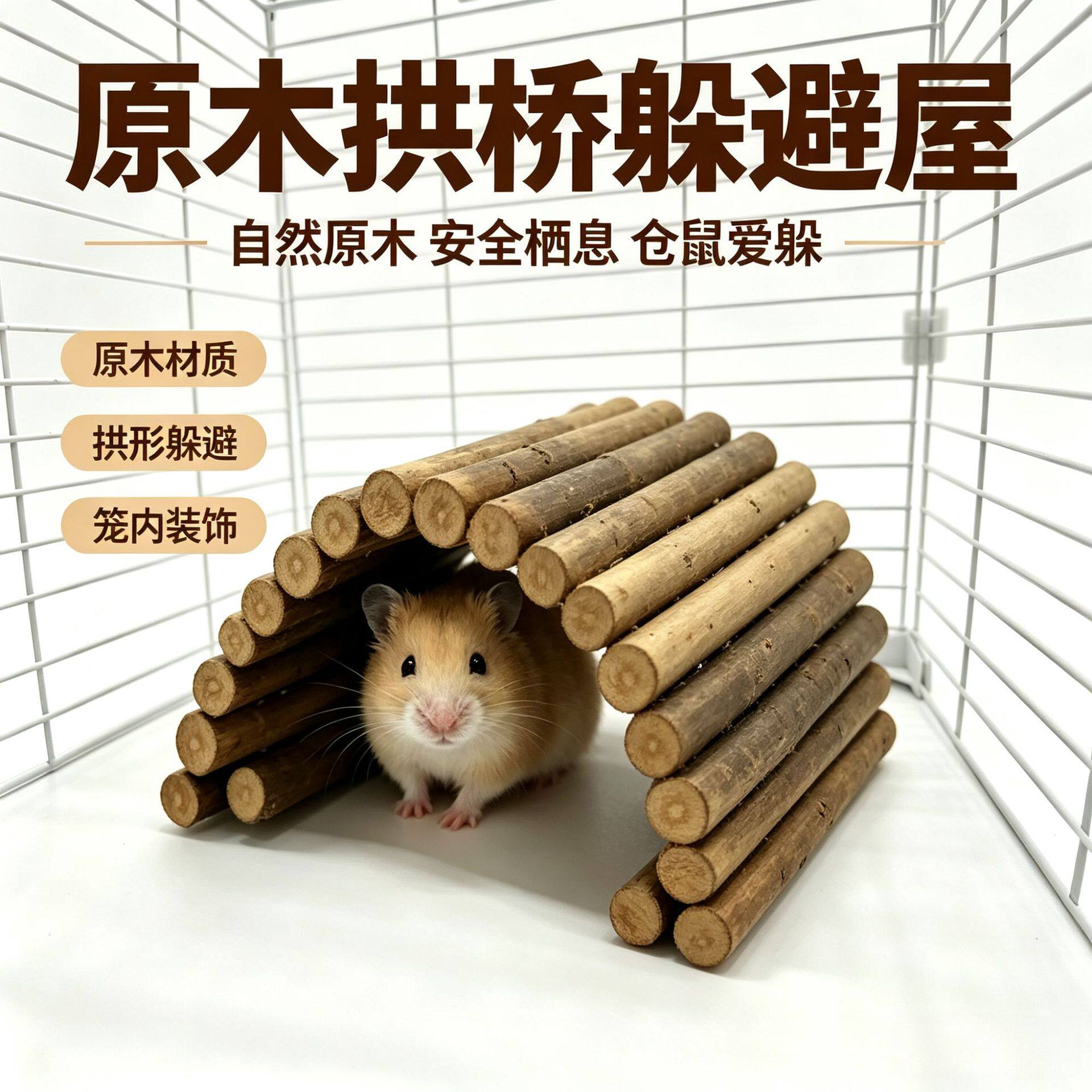 兔子柳树枝仓鼠玩具用品DIY金丝熊小仓鼠磨牙爬梯围栏拱桥