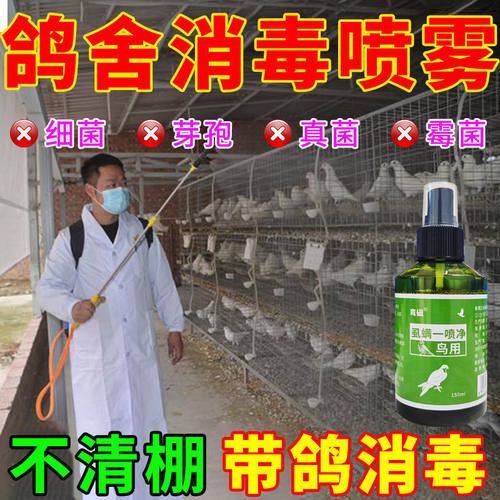 鸽舍消毒喷剂鸽笼鸽棚鸽舍清洁防细菌霉菌消毒水鸟类消毒喷剂