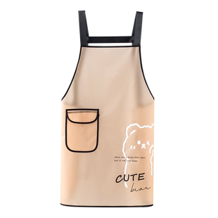 防水防油围裙男女透明厨房家用做饭餐饮专用围腰水产工作服定制字