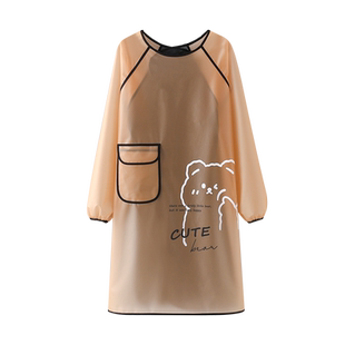 水产防水防油长袖围裙罩衣女家用厨房免洗围腰餐饮工作服定制LOGO