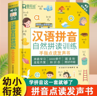 汉语拼音拼读训练点读发声书会说话 早教有声书读物幼小衔接童幼儿园大班宝宝发音教材一年级拼音专项训练小学语文撕不烂学习神器