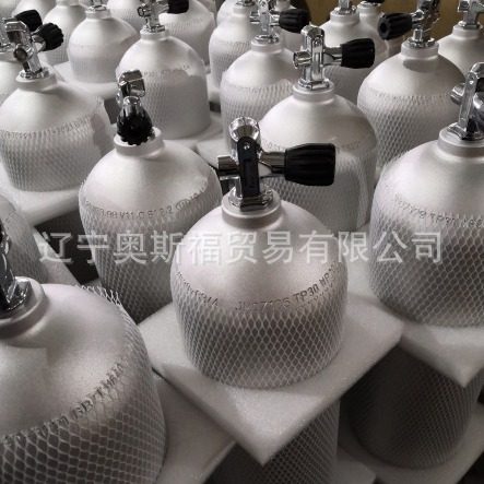 厂家直销8L铝合金潜水气瓶 无缝气瓶 喷砂喷漆可选 无阀可另配