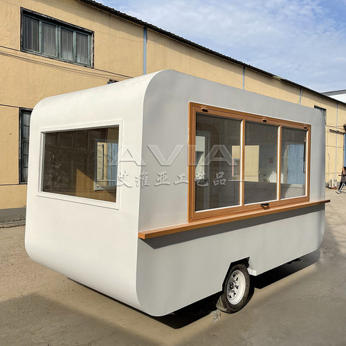 简约云朵移动海盗船餐车轻奢售货餐厅冰淇淋啤酒水吧网红售货车