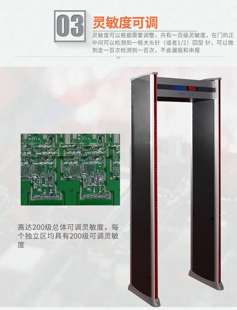 东莞神探数码18区金属探测门可定制通道式安检门