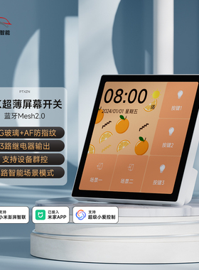 ptx平头熊AKplus超薄中控屏智能屏幕开关高清触摸屏