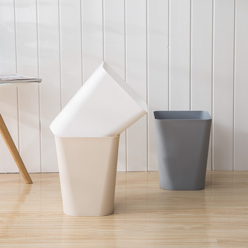 Uncovered Trash Can Home Office Kitchen Garbage Basket
