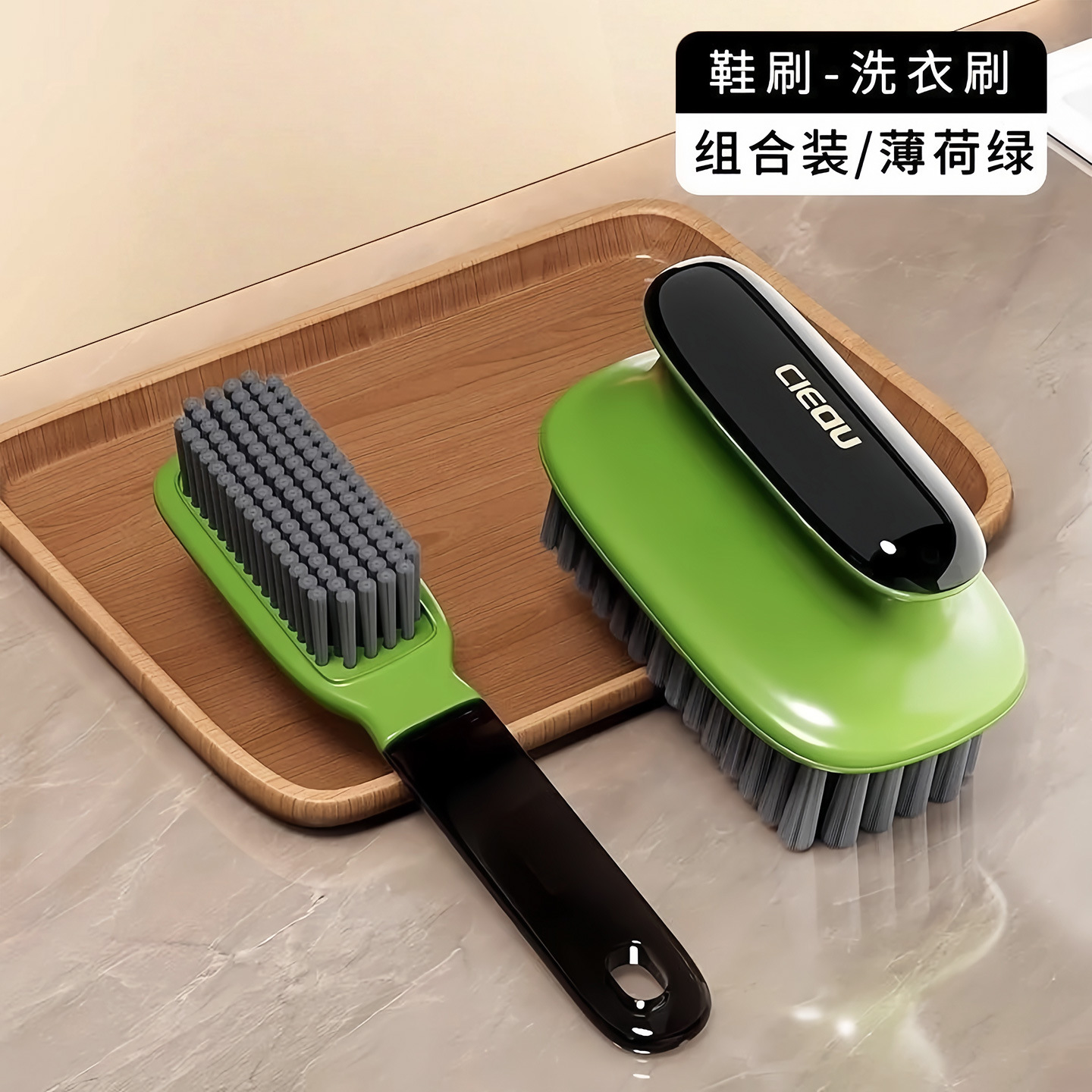 Soft-bristled shoe brush that doesn't damage shoes, suitable
