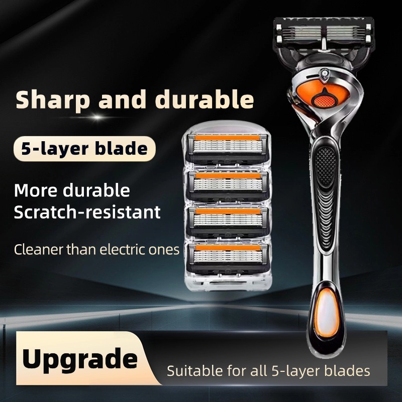 Manual razor razor men's shaving head five layer blade