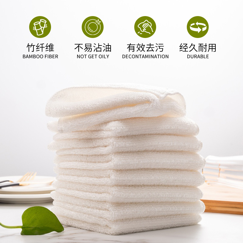 Loofah dishcloth for home kitchen use, oil-resistant, absorb