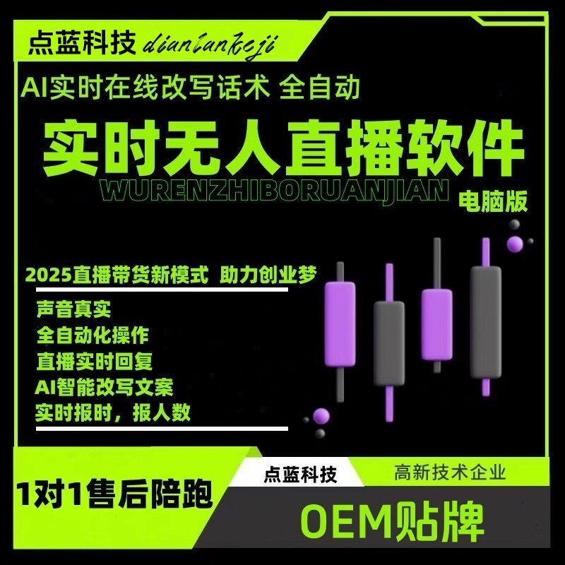 AI智能在线改写话术无人直播软件【实时直播】OEM贴牌
