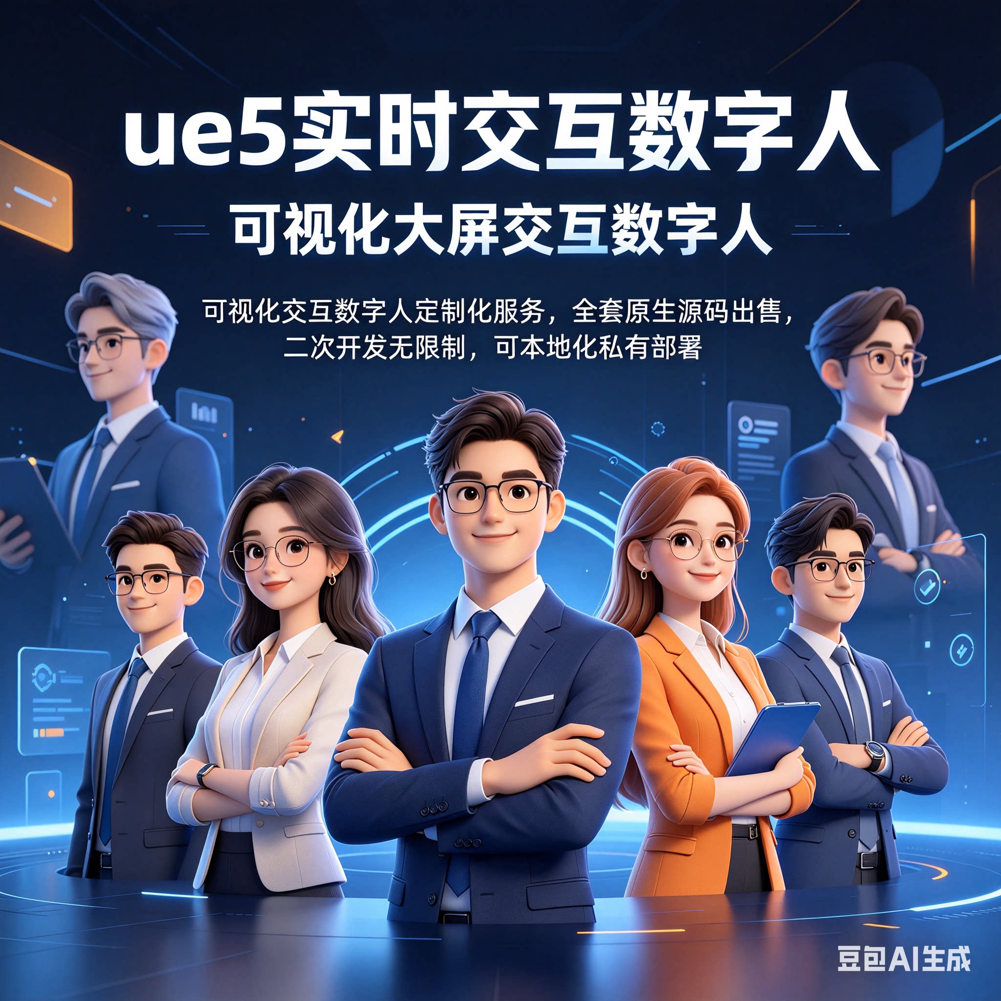 UE5 AI数字虚拟人定制,数字人实时语音交互,前沿核心数字人开发