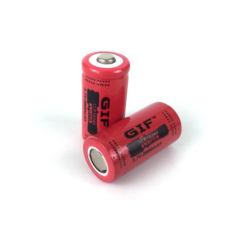 GIF红色2800mah16340锂电池3.7V