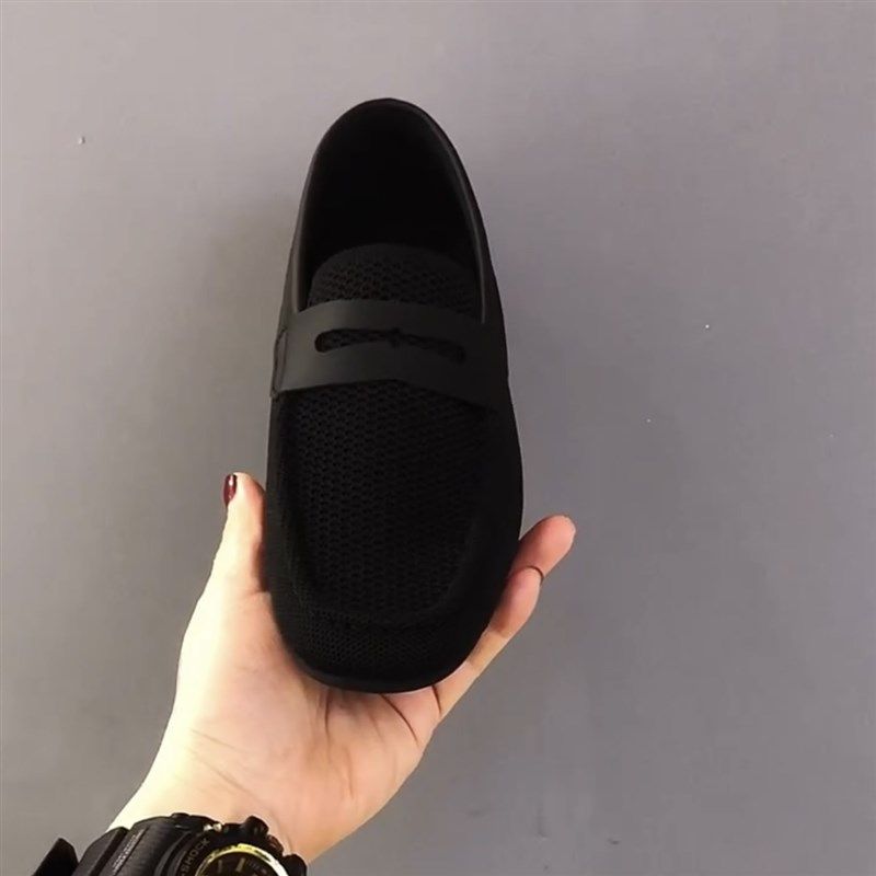 90521时尚新款单鞋休闲板鞋网鞋低帮男黑色鞋透气休闲男鞋豆豆鞋,流行男鞋,网面鞋,淘宝优惠券,粉丝福利购,淘宝优惠卷