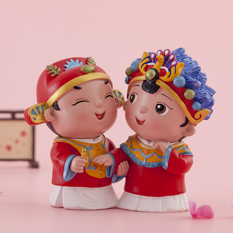 婚庆娃娃摆件创意结婚礼物纪念礼品新婚实用浪漫婚房装饰卧室摆设