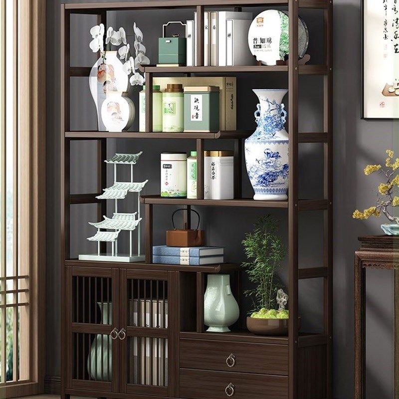 博古架实木中式多宝阁茶叶架展示柜摆件柜茶室茶具收纳W置物架子2,住宅家具,多宝格/博古架,淘宝优惠券,粉丝福利购,淘宝优惠卷