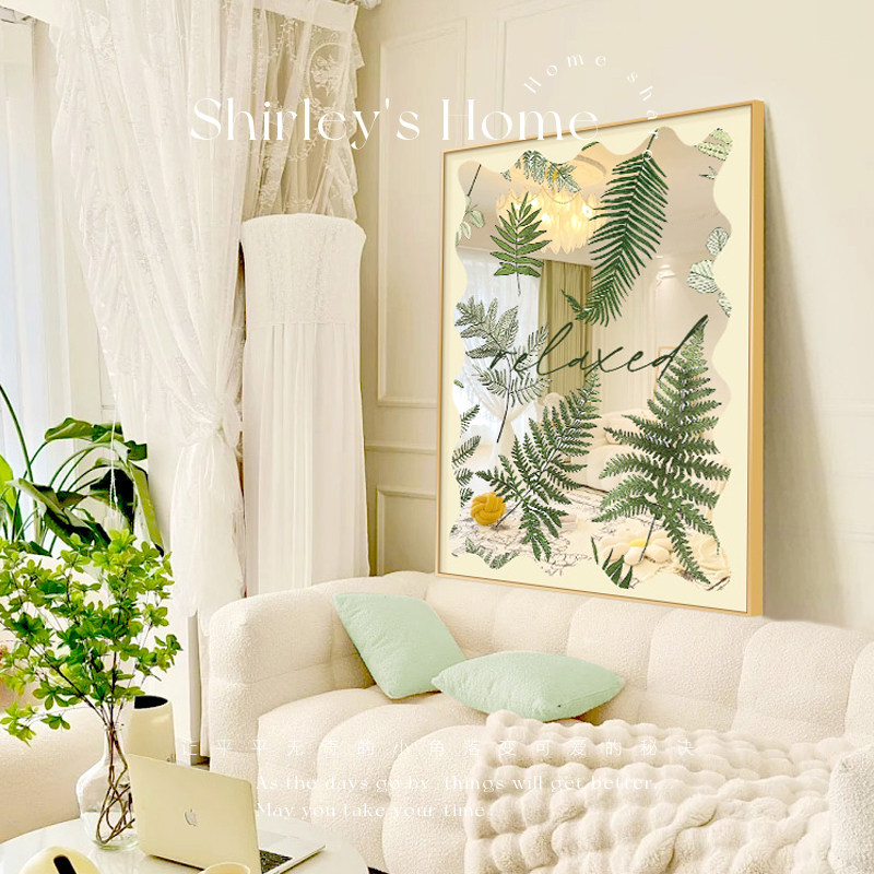 小清新客厅镜子装饰画现代简约沙发背景墙镜面Q落地画卧室床头挂,家居饰品,镜面画,淘宝优惠券,粉丝福利购,淘宝优惠卷