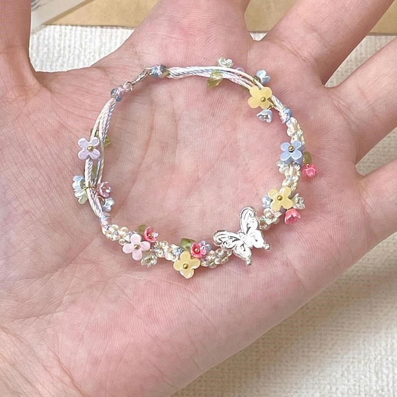 蝴蝶手链多巴胺轻奢小众精致高颜值学生K党编绳森林系绝美送女友,饰品/流行首饰/时尚饰品新,手链,淘宝优惠券,粉丝福利购,淘宝优惠卷